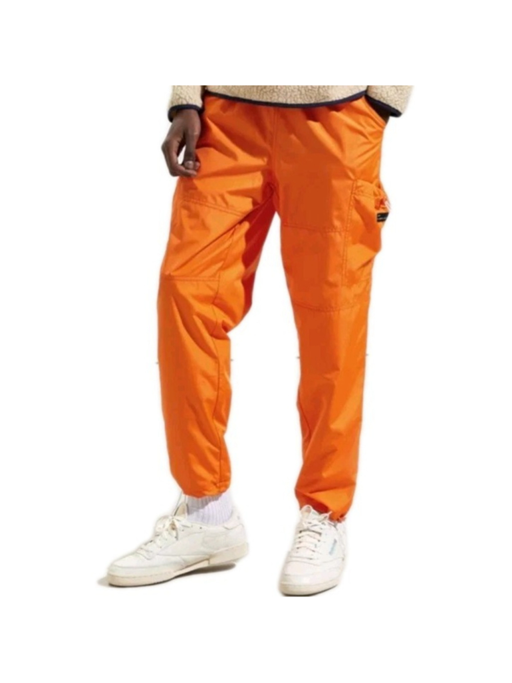 Urban Outfitters UO Dimi Cargo Wind Orange Pants Lined Ankle Drawstring Medium